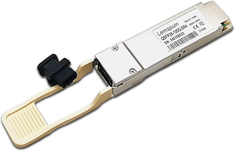 Lemspum 4Pack 100G SR QSFP28 Multimode Module 100GBASE-SR4 850nm 100m DOM MPO-12/UPC MMF Optical Transceiver Support 4 x 25G-SR Compatible with Juniper JNP-QSFP-100G-SR4, Arista/Brocade/Dell SFP-100G-SR4 ect. - Image 2
